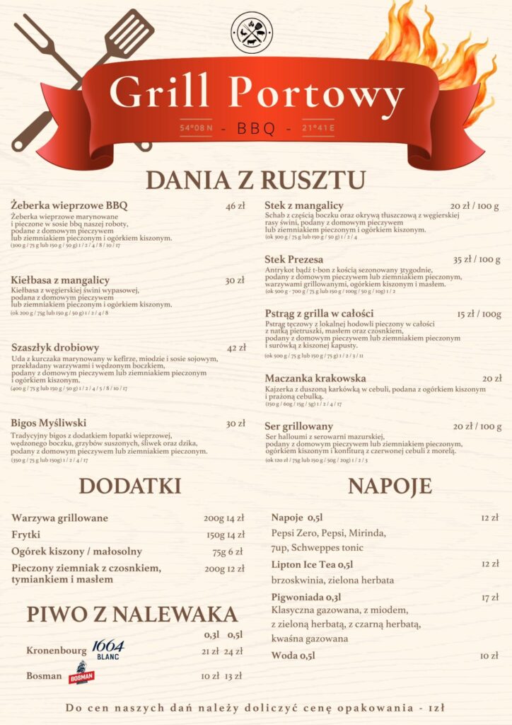 Menu Grill 26'