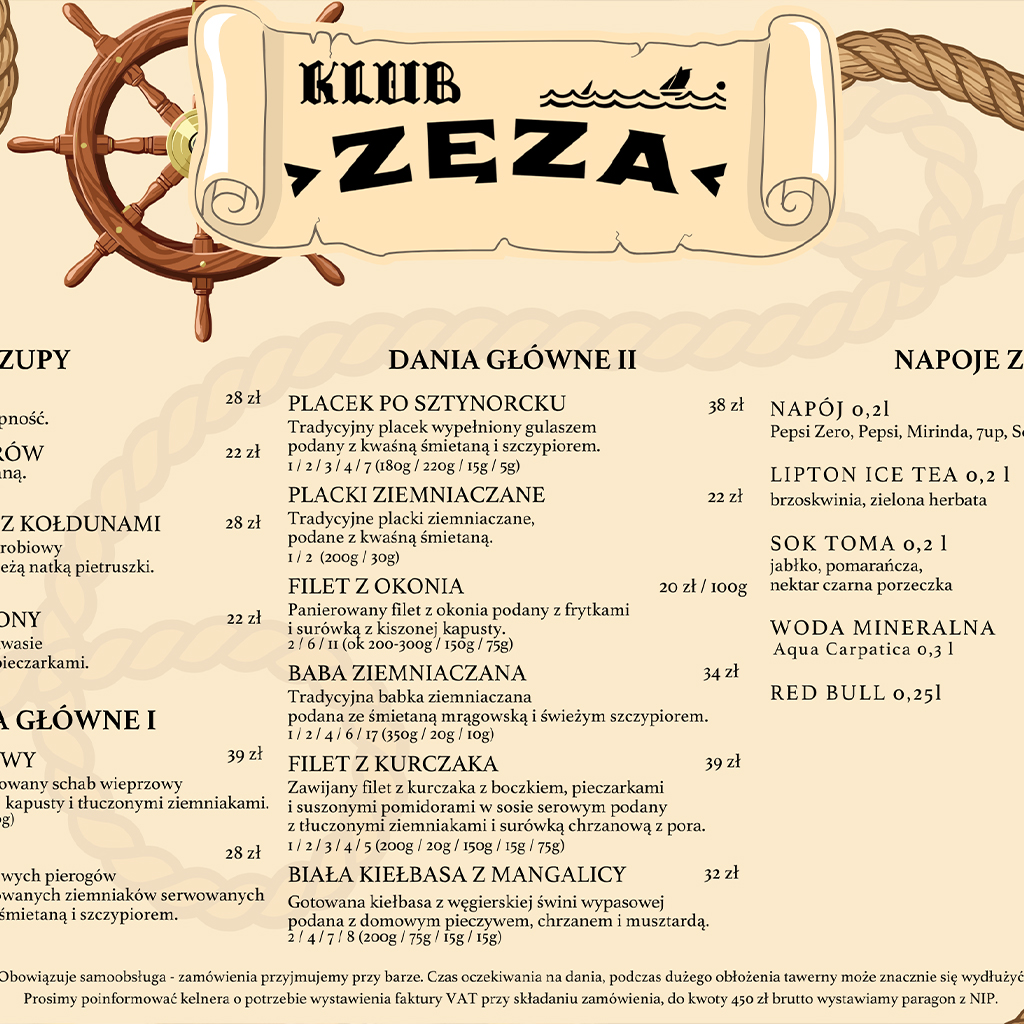 zeza menu 2026 kwadrat